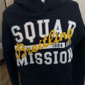 Breitling navy and yellow hoodie